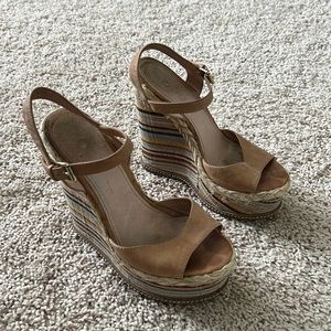 Aldo wedge platforms striped size 37